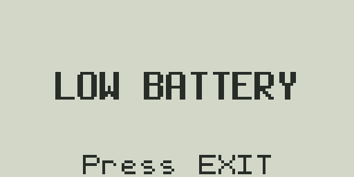 Low battery warning