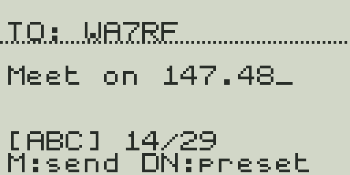 Compose screen — typing message body