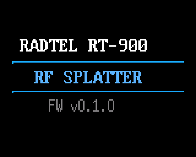 Boot splash screen rendered after ST7735S_Init() and RadioConfig_Init()