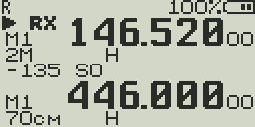 Display during reception — RX indicator
